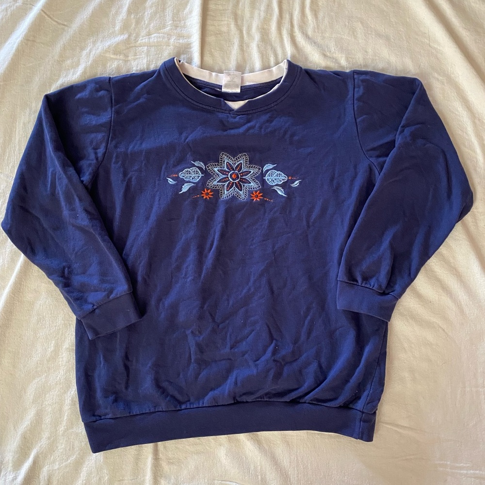 Vintage stitched cottage core sweatshirt